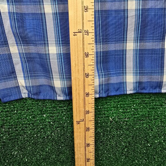 Ocean Coast Shirt Mens 2XL Blue Plaid Button Up Long Sleeve Western Classic Fit‎ - Picture 5 of 7